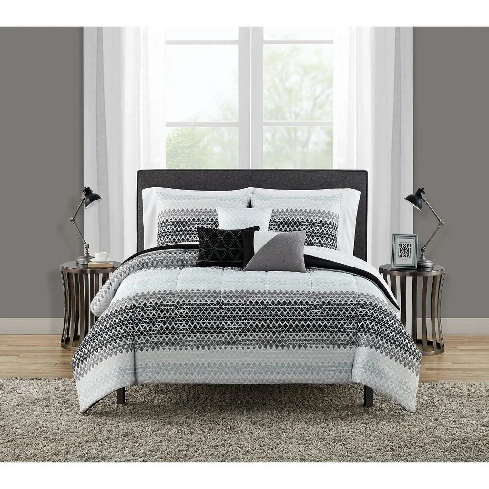 NEW FULL SIZE 10 Piece Bed in a Bag Comforter Bedding Sheets 3 Decorative pillow